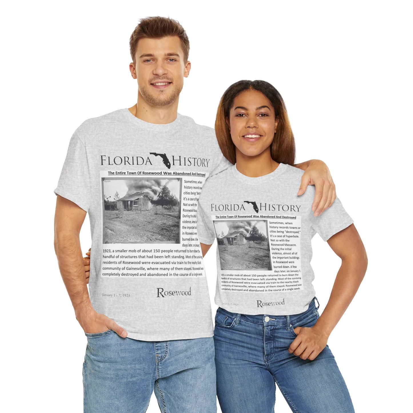 Men's or Women's Florida History - Rosewood Massacre T-Shirt
