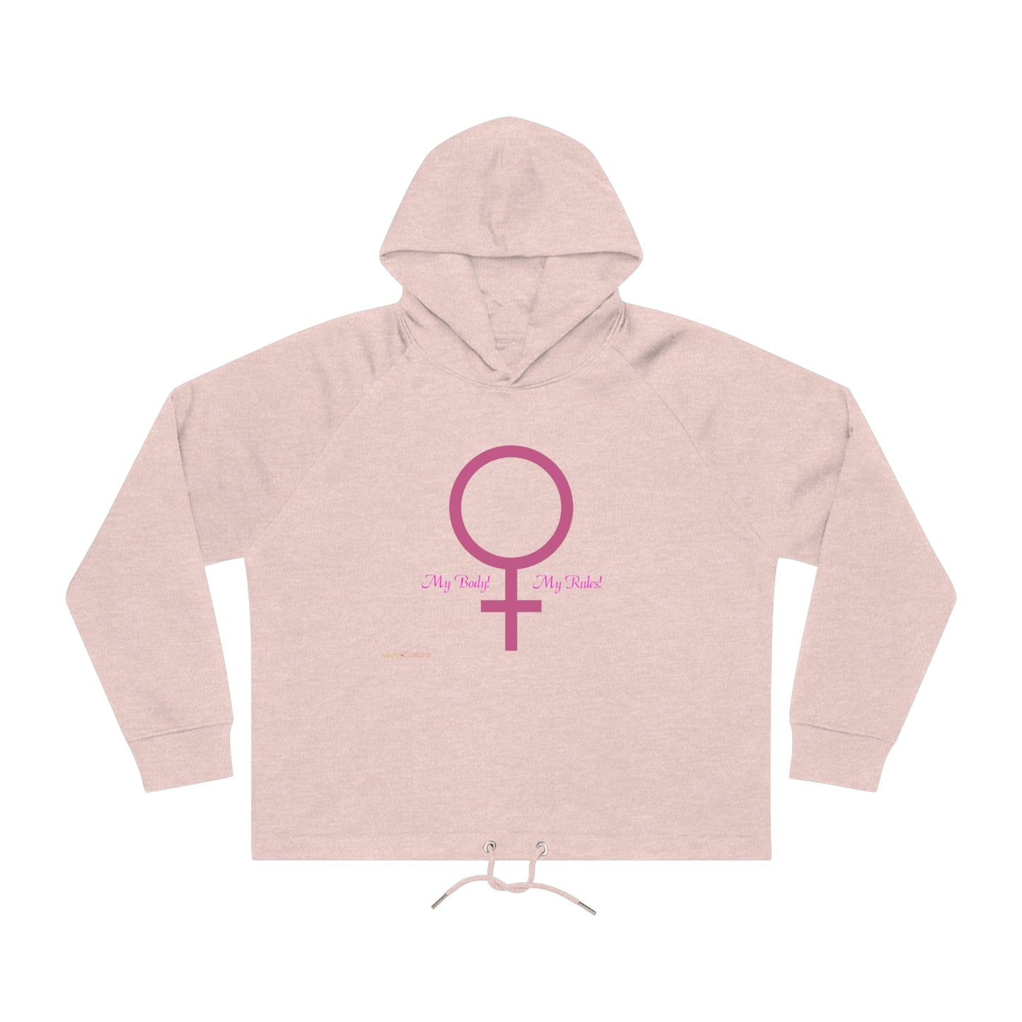 My Body My Rules Women's Bower Cropped Hoodie Sweatshirt
