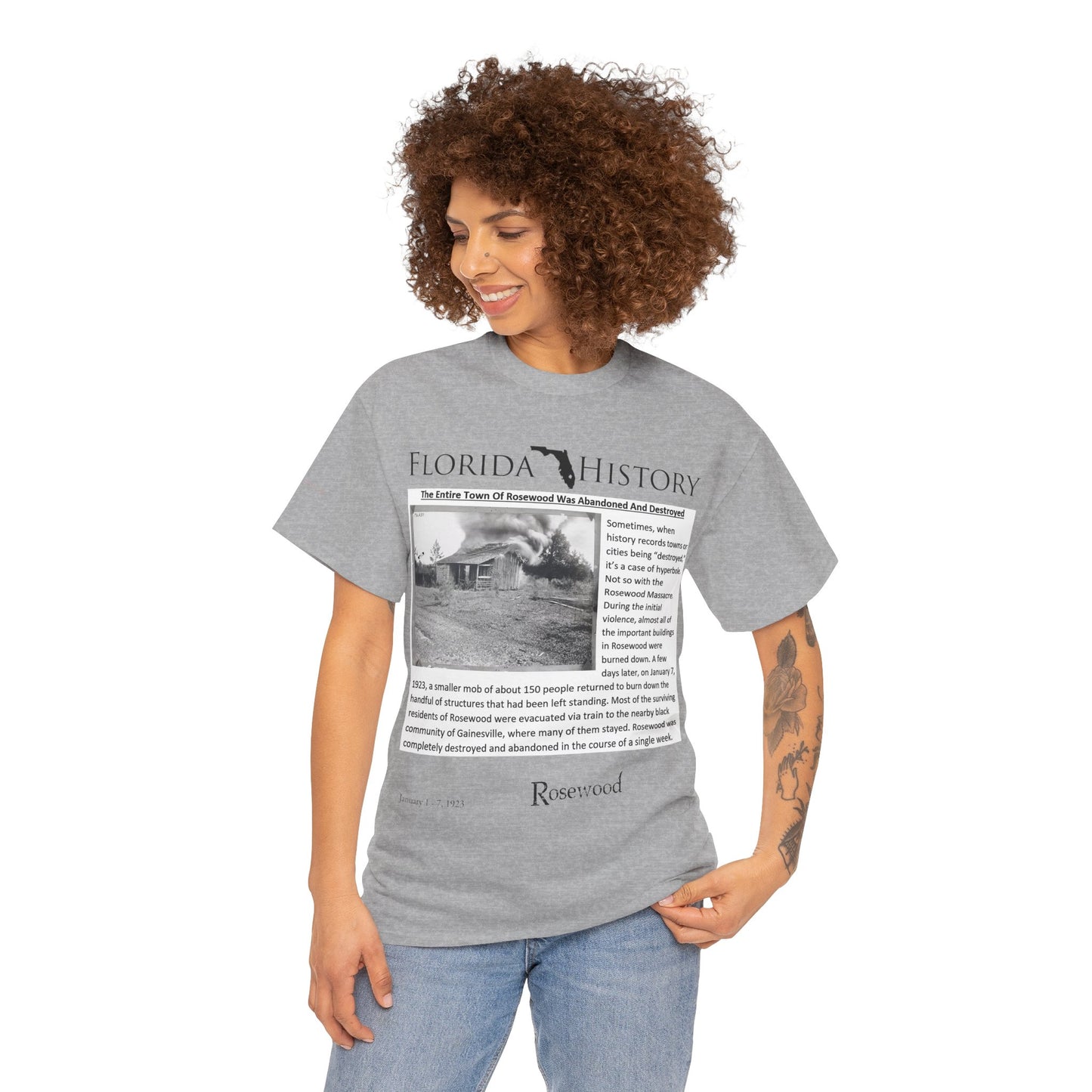 Men's or Women's Florida History - Rosewood Massacre T-Shirt