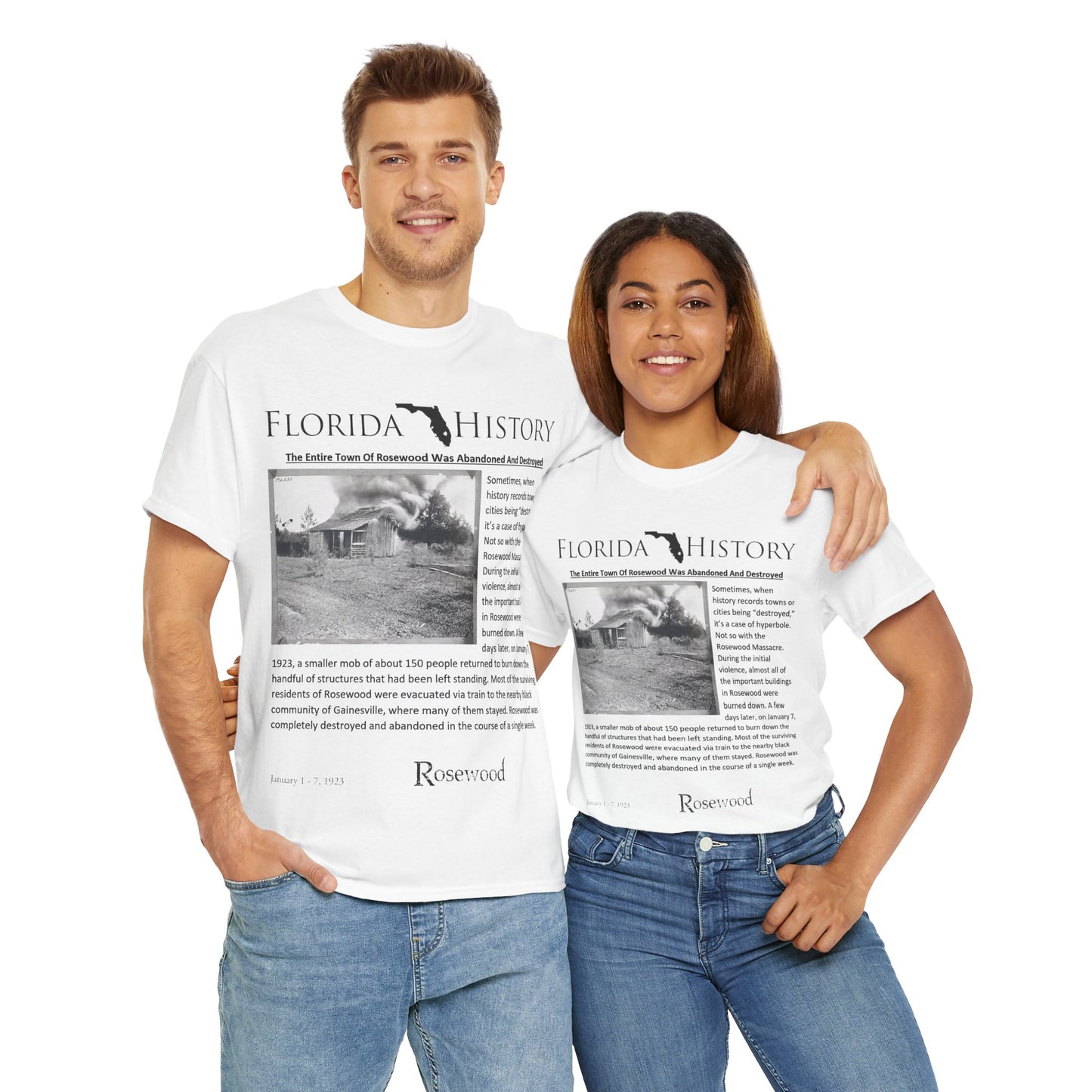 Men's or Women's Florida History - Rosewood Massacre T-Shirt
