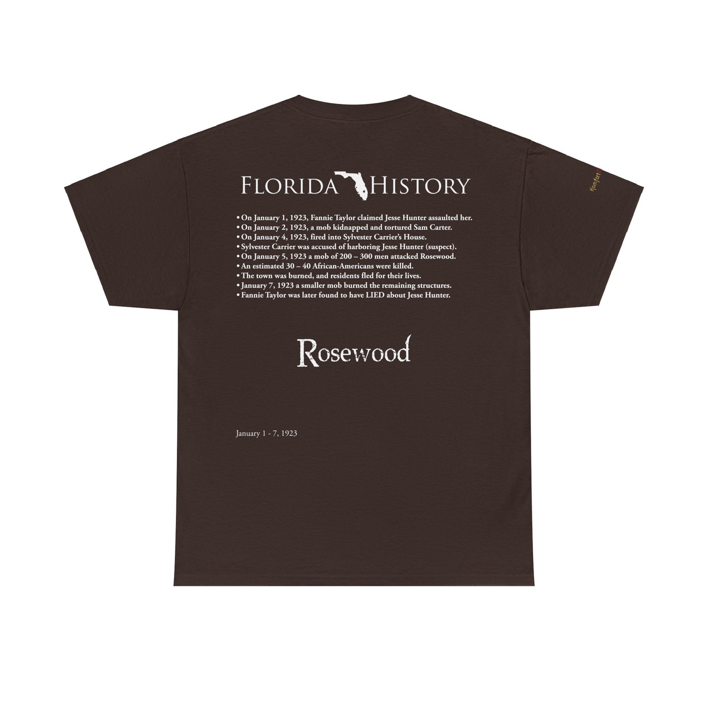 Men's or Women's Florida History - Rosewood Massacre T-Shirt