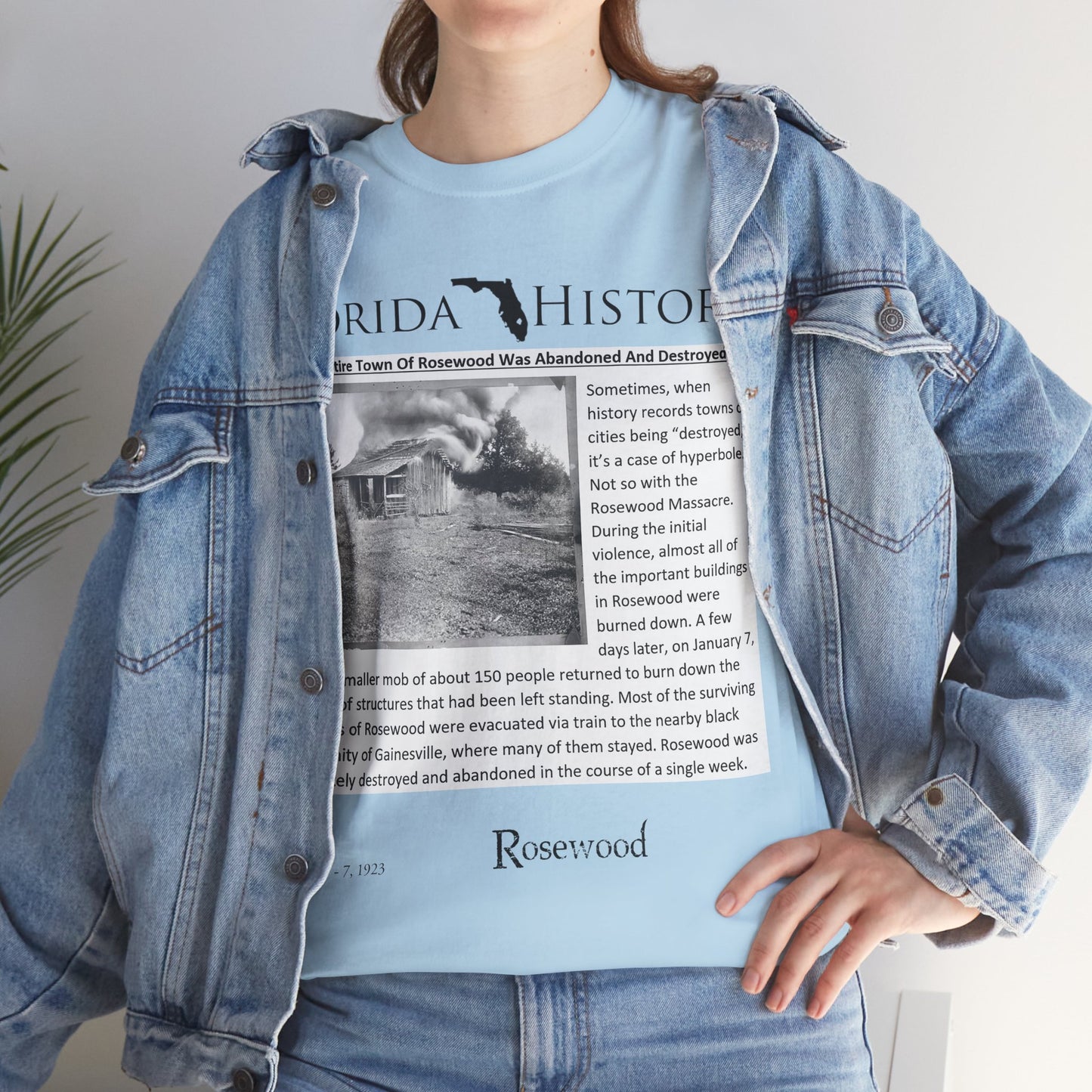 Men's or Women's Florida History - Rosewood Massacre T-Shirt