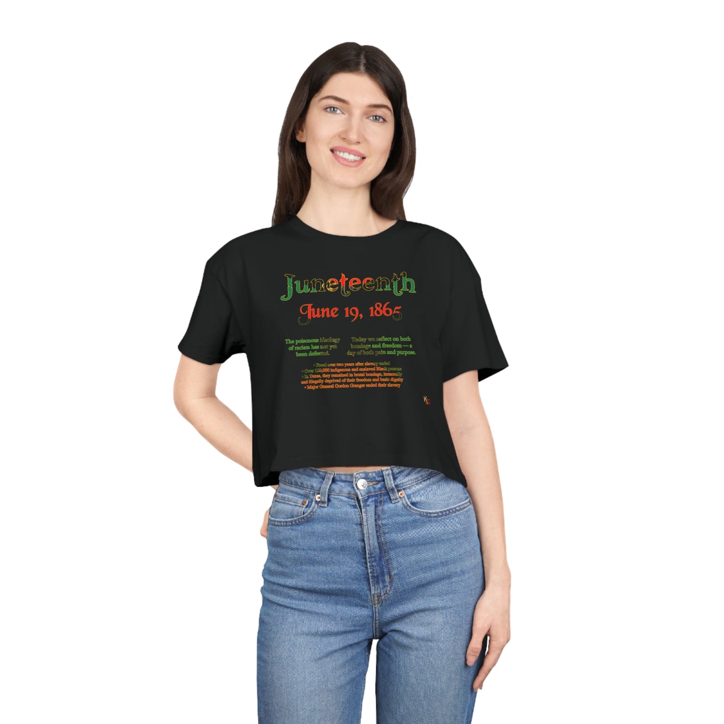 Juneteenth Emancipation Women's Crop Tee