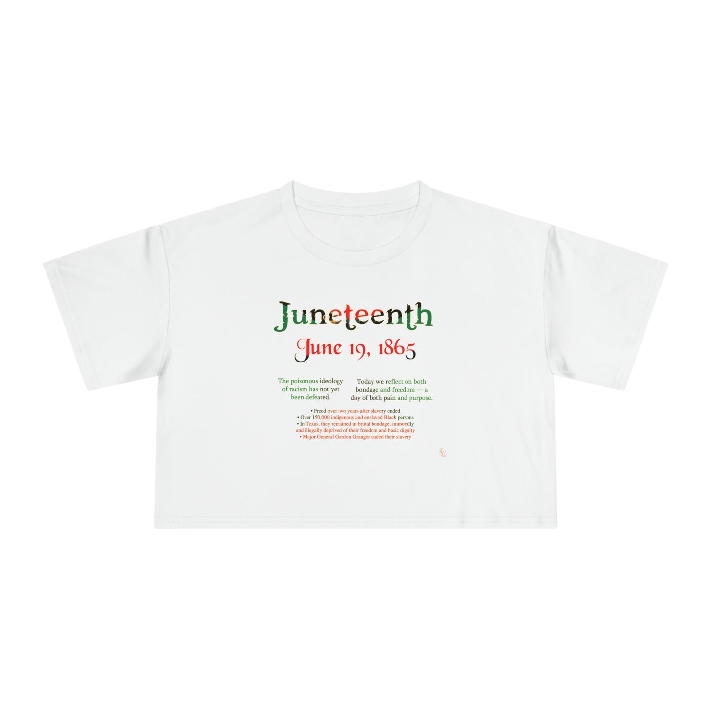 Juneteenth Emancipation Women's Crop Tee