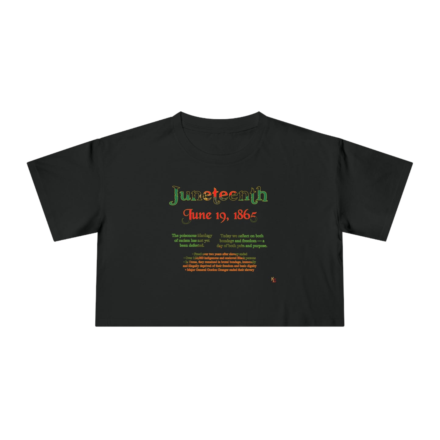 Juneteenth Emancipation Women's Crop Tee