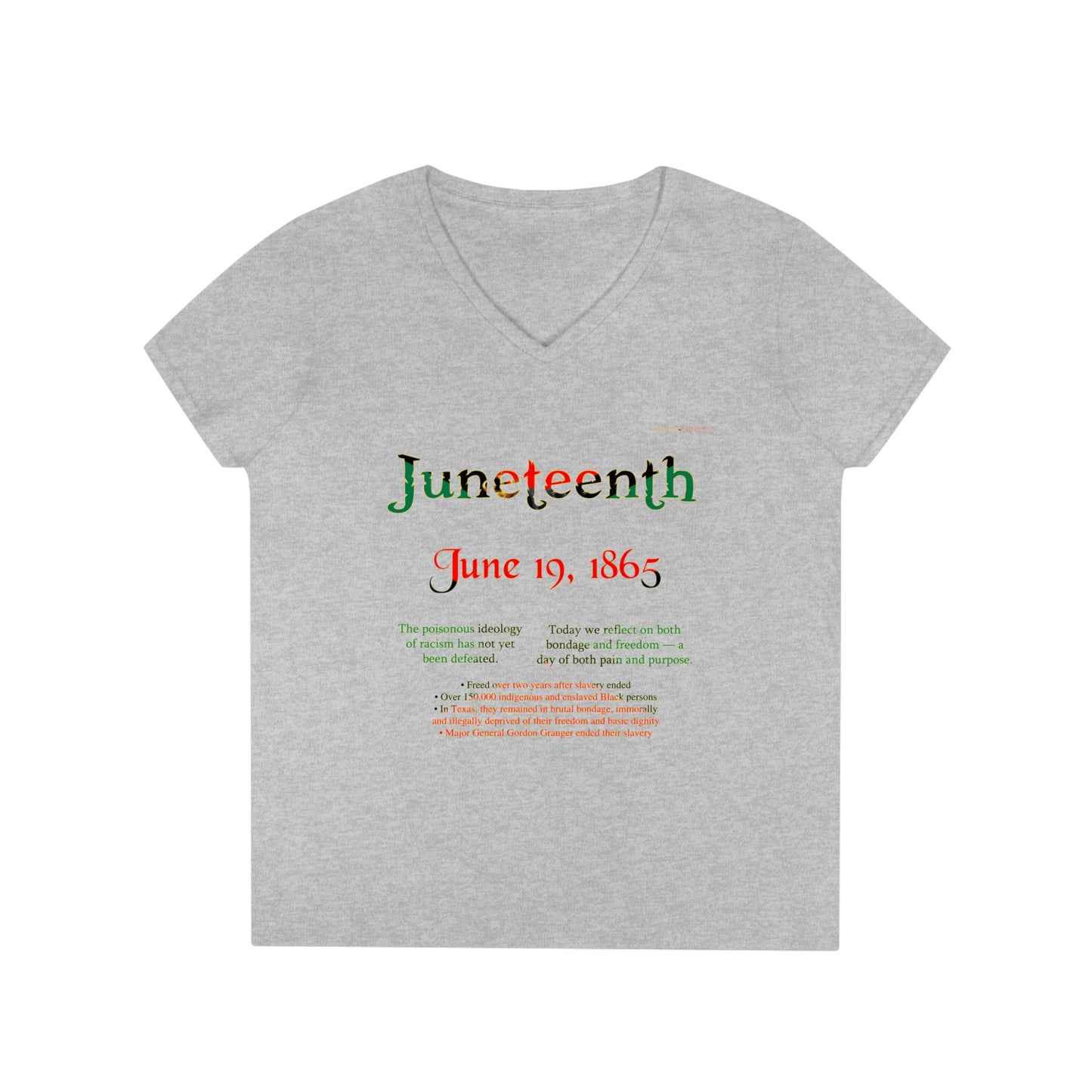Juneteenth Emancipation Women's V-Neck T-Shirt