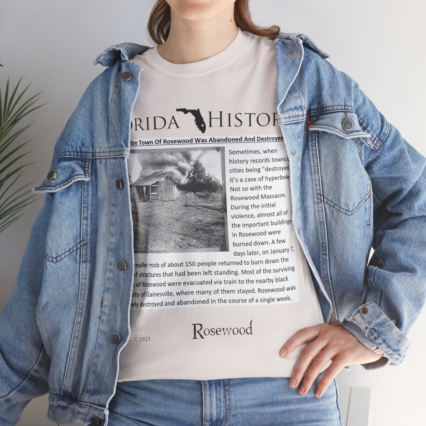 Men's or Women's Florida History - Rosewood Massacre T-Shirt