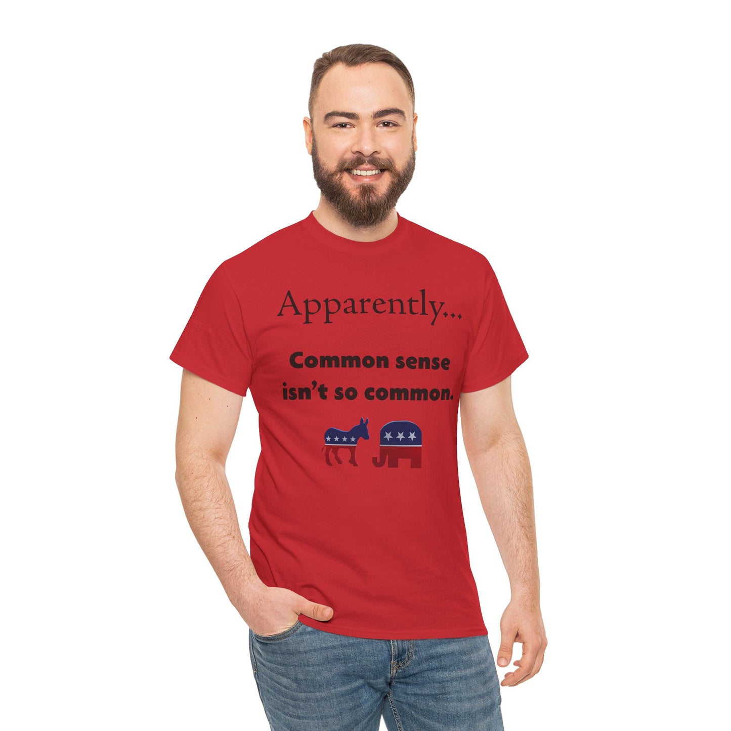 Men's or Women's Common Sense T-Shirt (Black Letters)