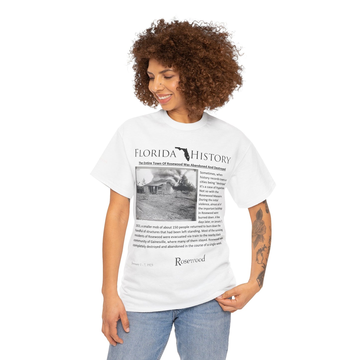 Men's or Women's Florida History - Rosewood Massacre T-Shirt