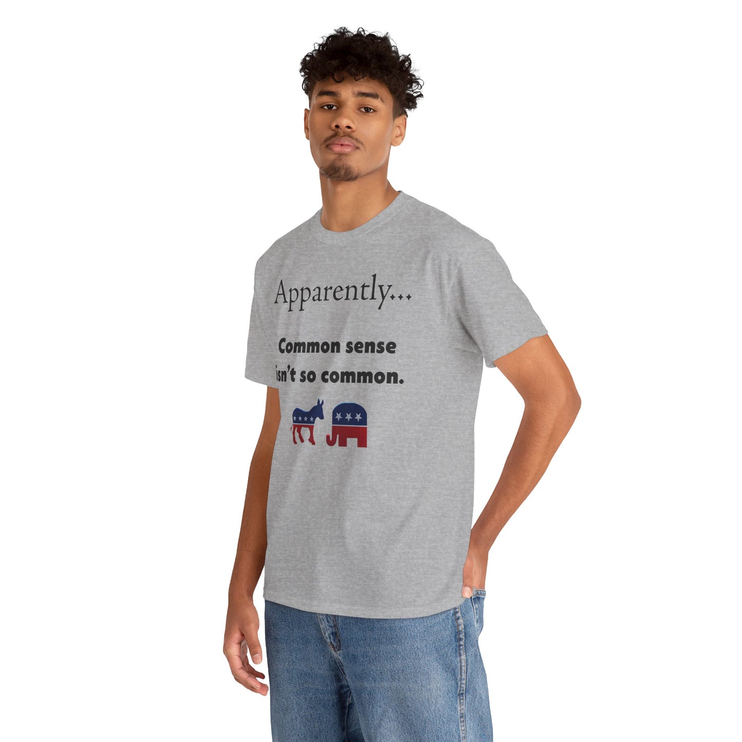 Men's or Women's Common Sense T-Shirt (Black Letters)