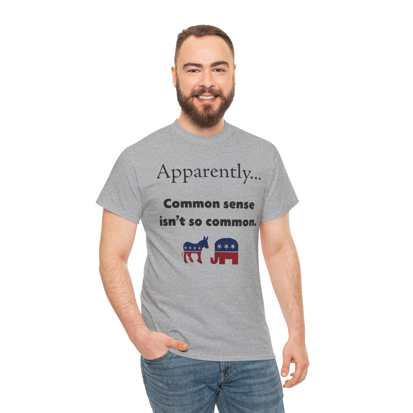 Men's or Women's Common Sense T-Shirt (Black Letters)