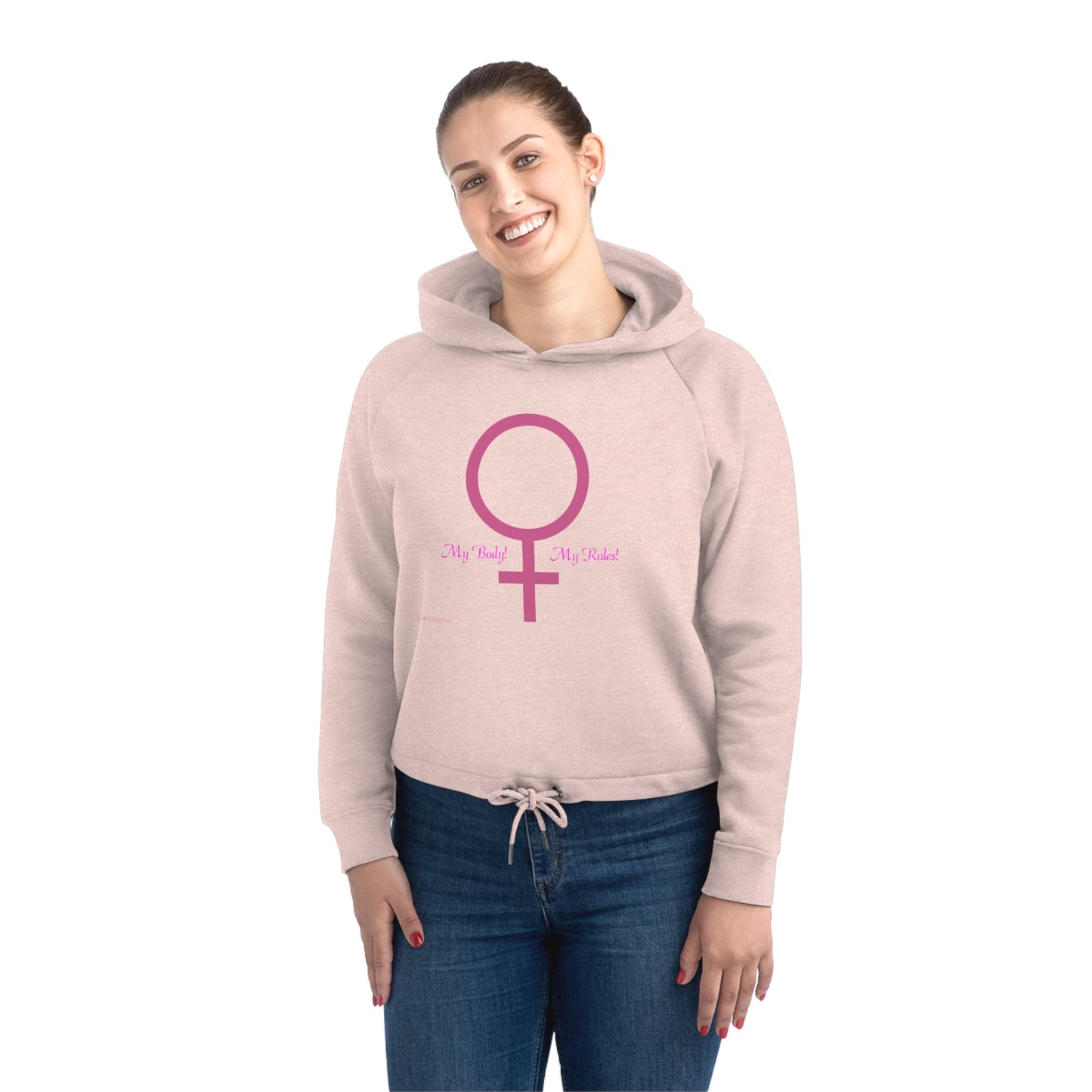 My Body My Rules Women's Bower Cropped Hoodie Sweatshirt