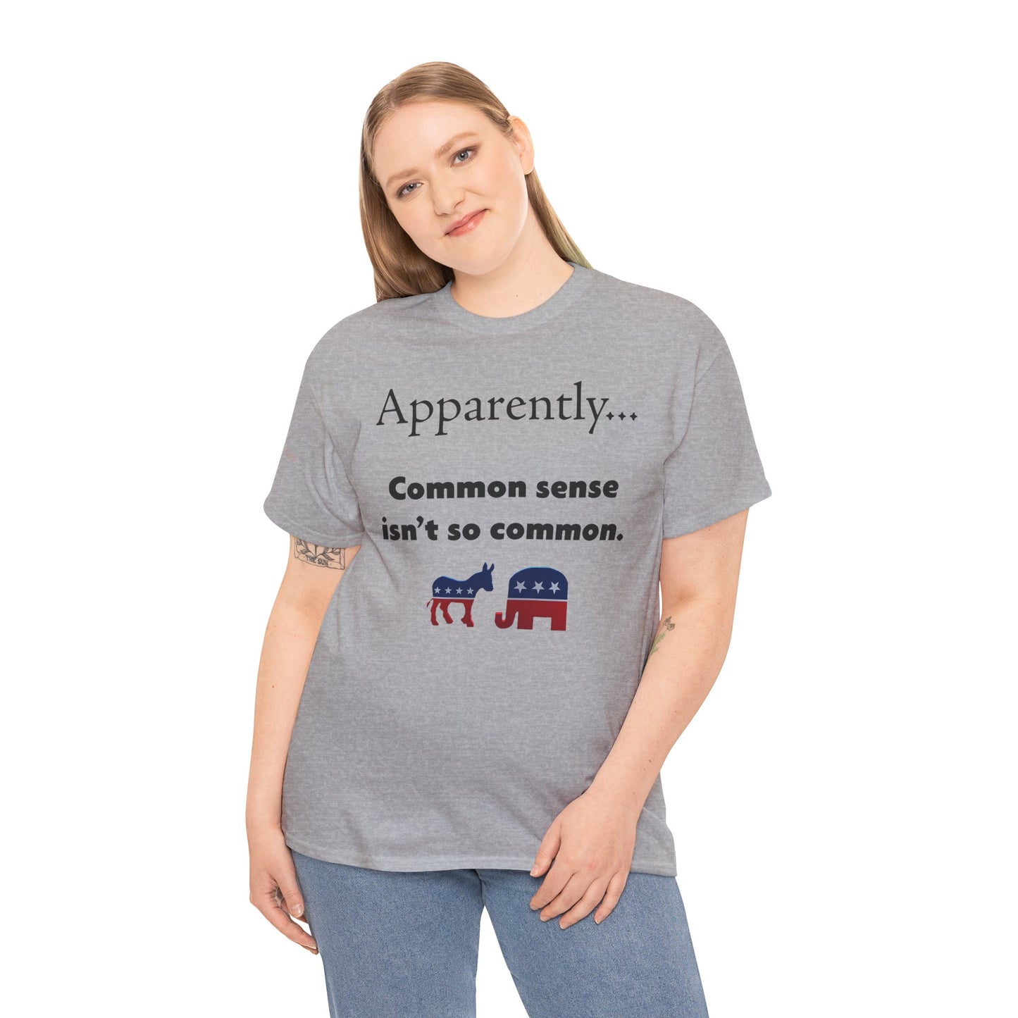 Men's or Women's Common Sense T-Shirt (Black Letters)