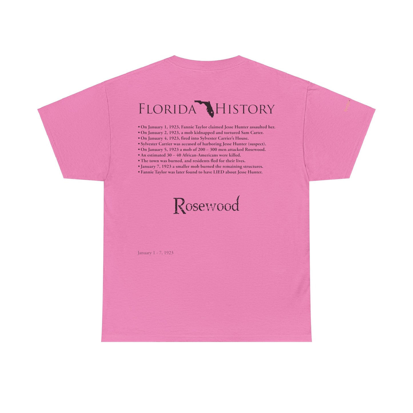 Men's or Women's Florida History - Rosewood Massacre T-Shirt