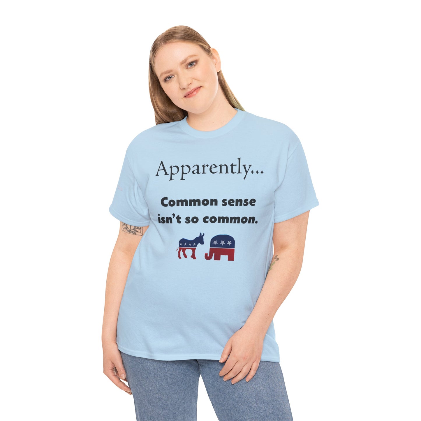Men's or Women's Common Sense T-Shirt (Black Letters)