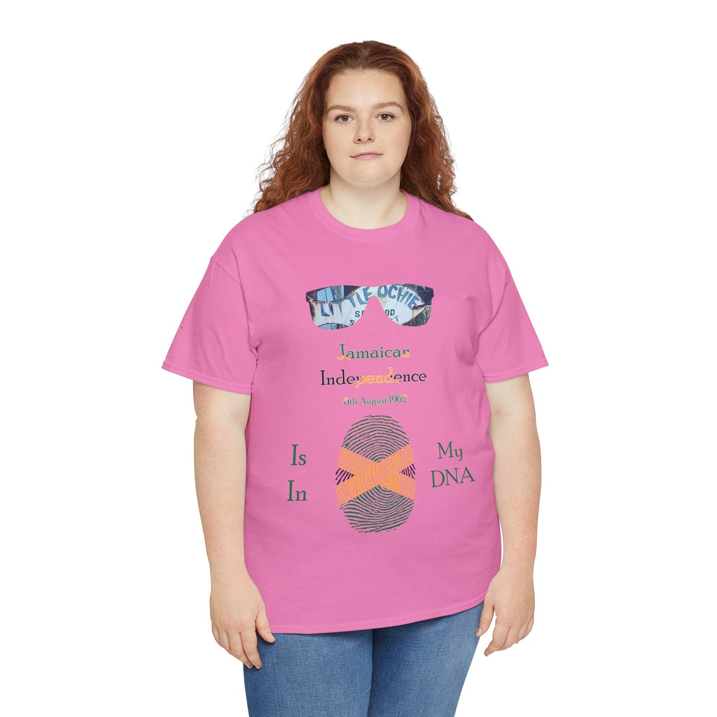 Men's or Women's Jamaican Independence Fingerprint T-Shirt