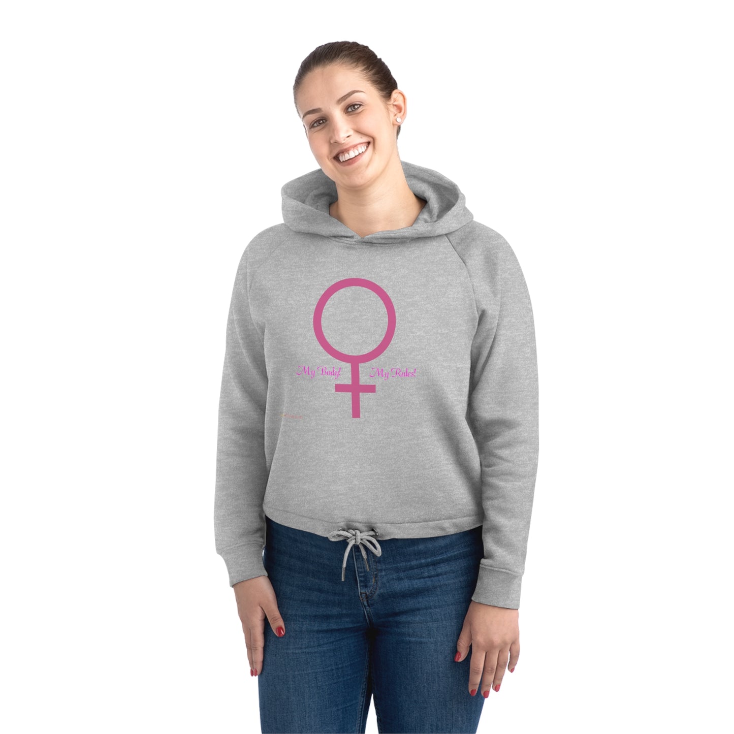 My Body My Rules Women's Bower Cropped Hoodie Sweatshirt
