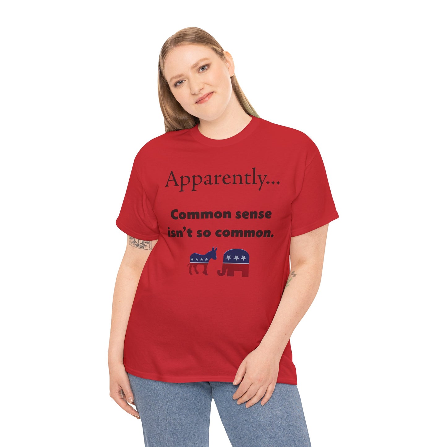 Men's or Women's Common Sense T-Shirt (Black Letters)