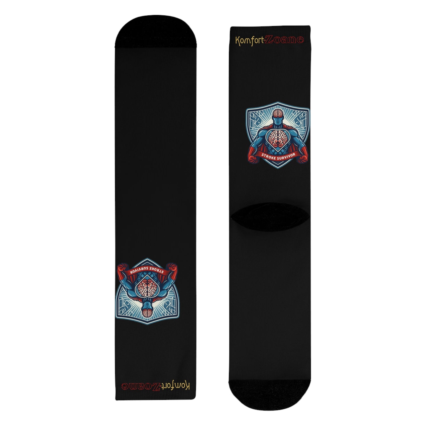 Men's or Women's Stroke Survivor Sublimation Crew Socks (EU)