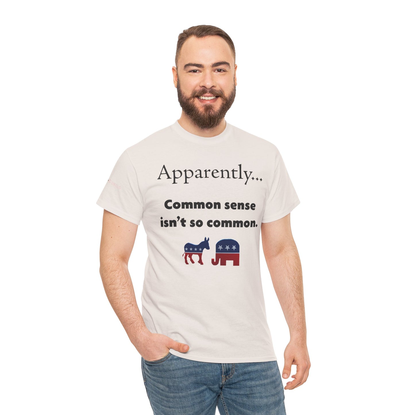 Men's or Women's Common Sense T-Shirt (Black Letters)