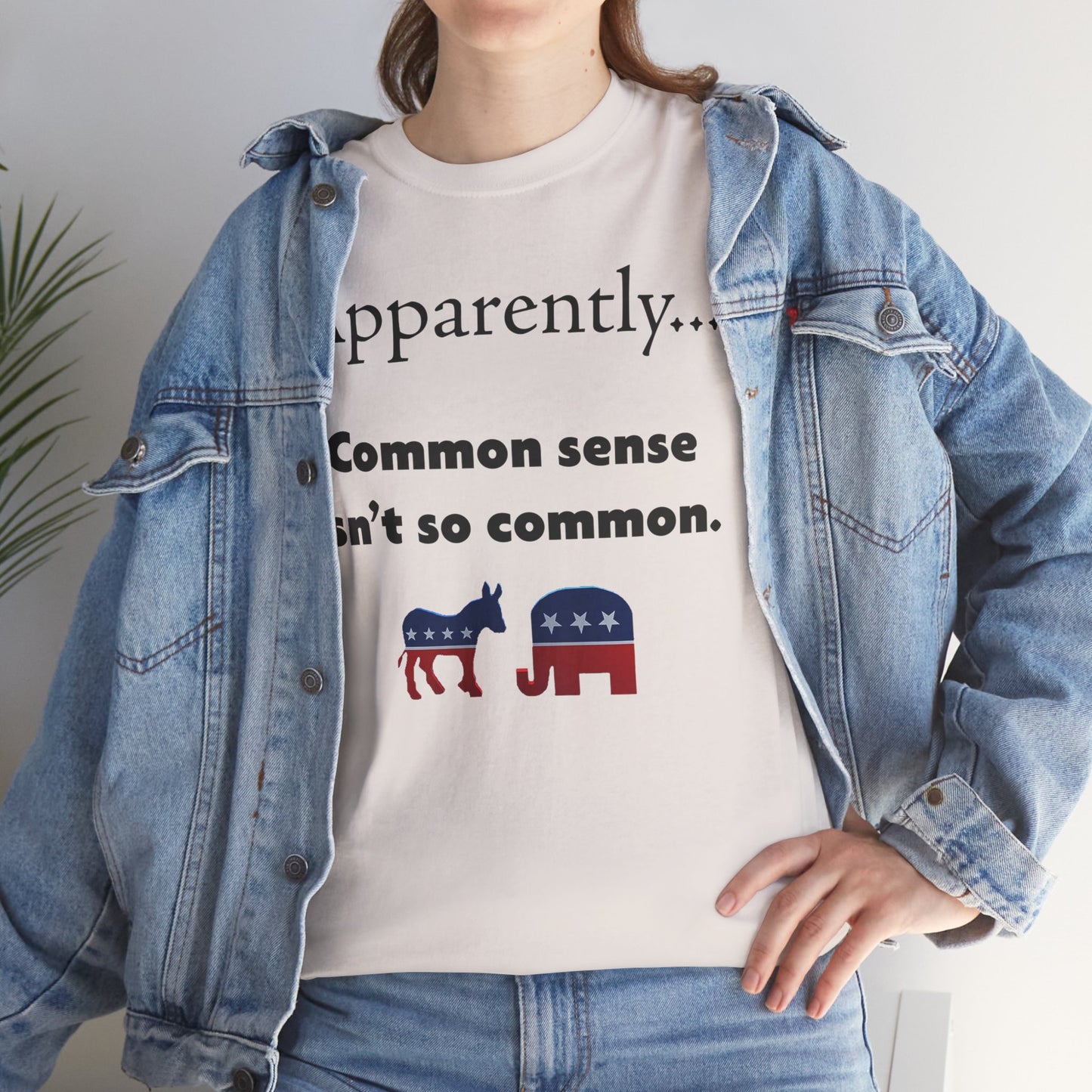 Men's or Women's Common Sense T-Shirt (Black Letters)