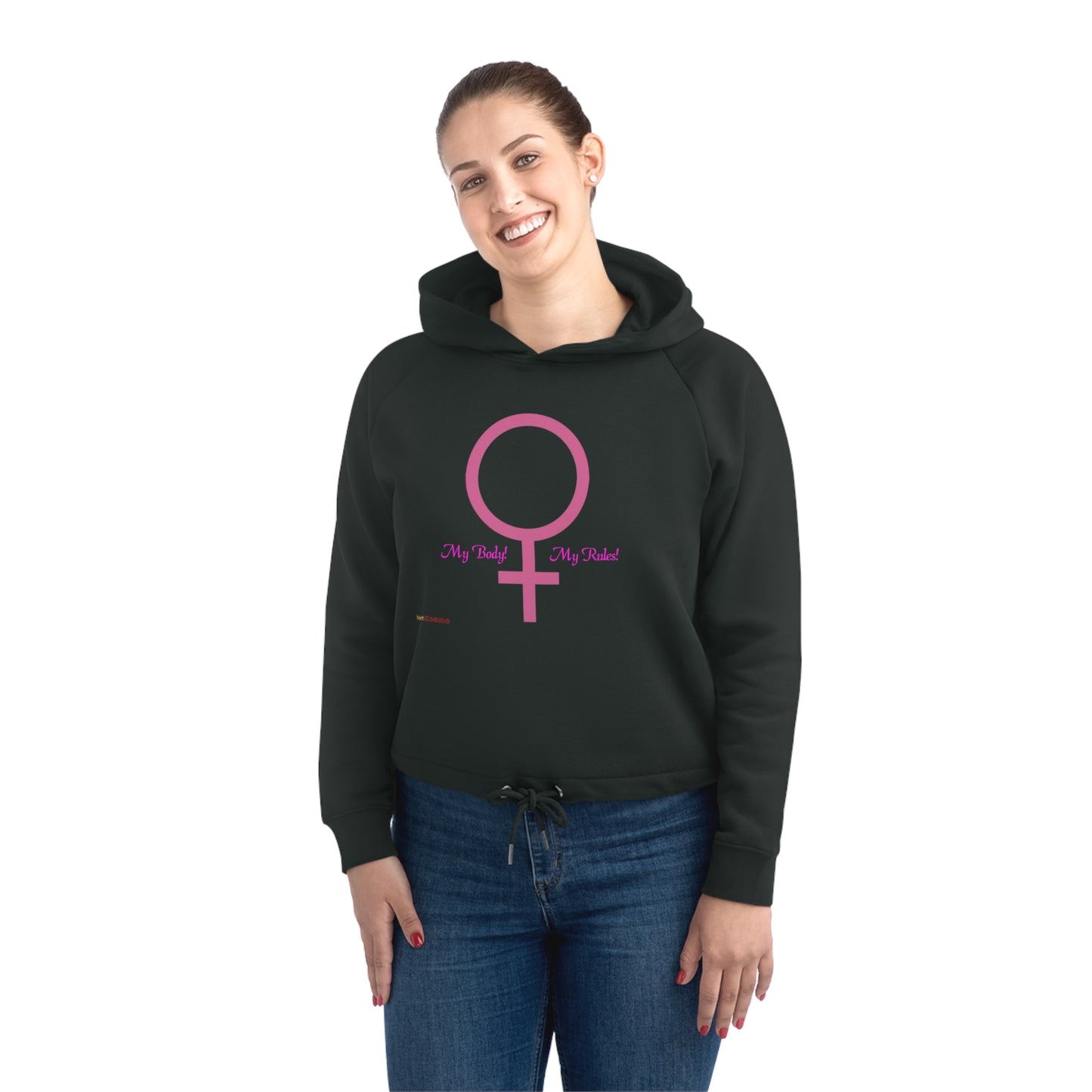 My Body My Rules Women's Bower Cropped Hoodie Sweatshirt