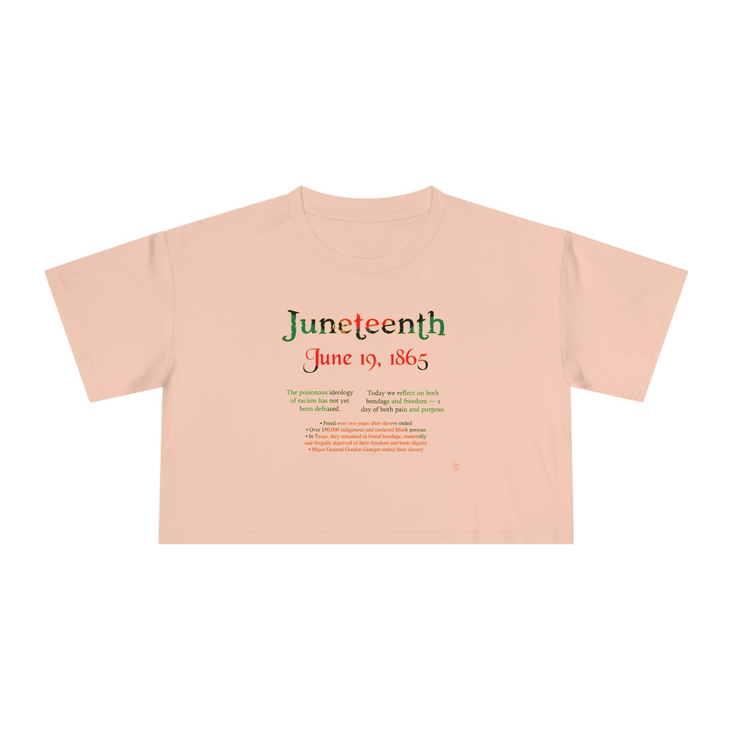 Juneteenth Emancipation Women's Crop Tee