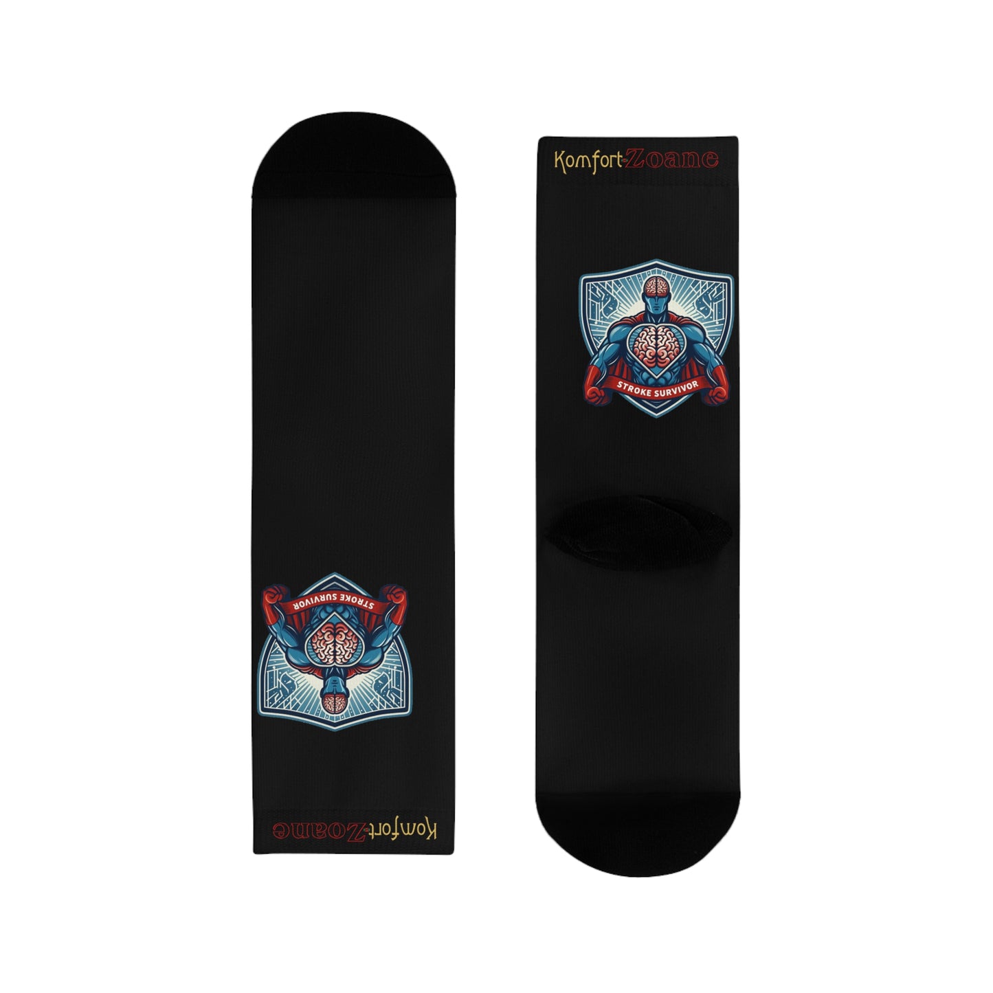 Men's or Women's Stroke Survivor Sublimation Crew Socks (EU)