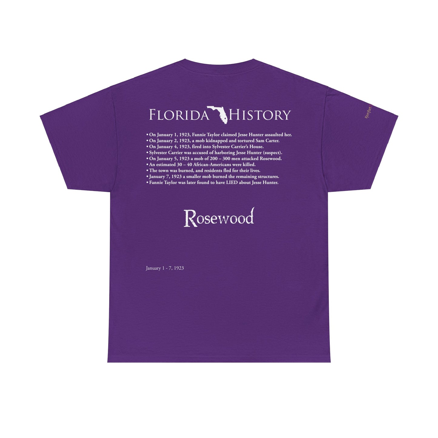 Men's or Women's Florida History - Rosewood Massacre T-Shirt