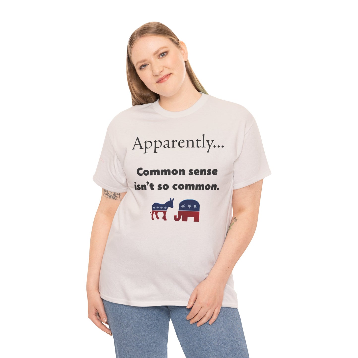 Men's or Women's Common Sense T-Shirt (Black Letters)