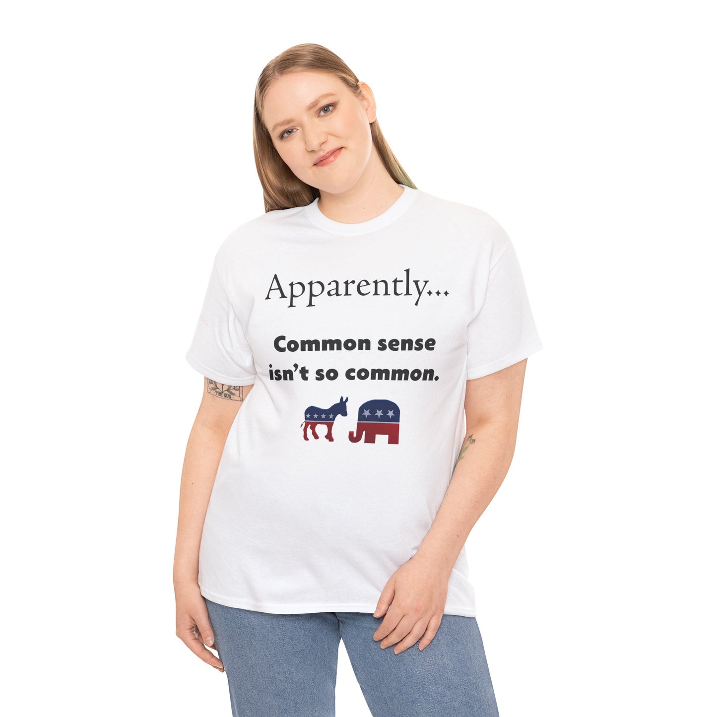 Men's or Women's Common Sense T-Shirt (Black Letters)