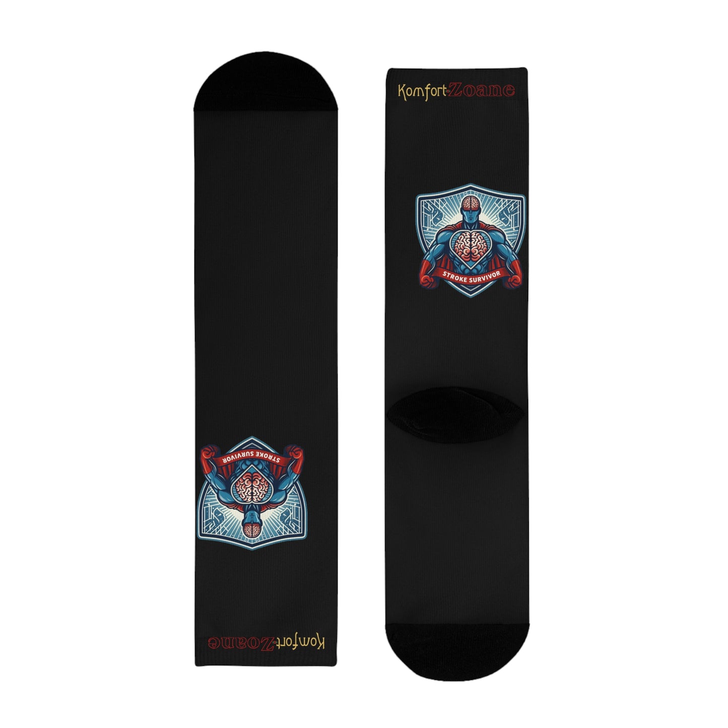 Men's or Women's Stroke Survivor Sublimation Crew Socks (EU)