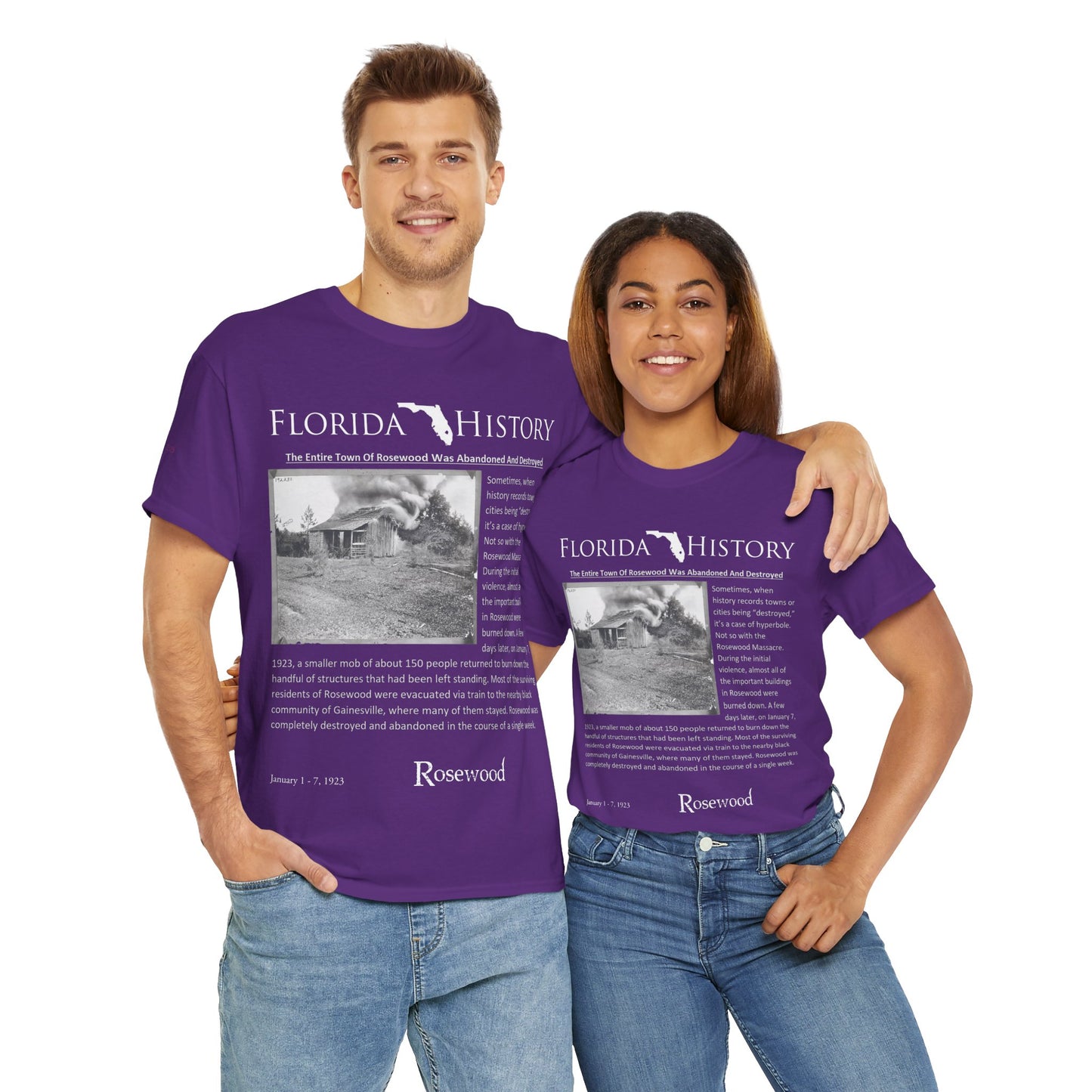 Men's or Women's Florida History - Rosewood Massacre T-Shirt