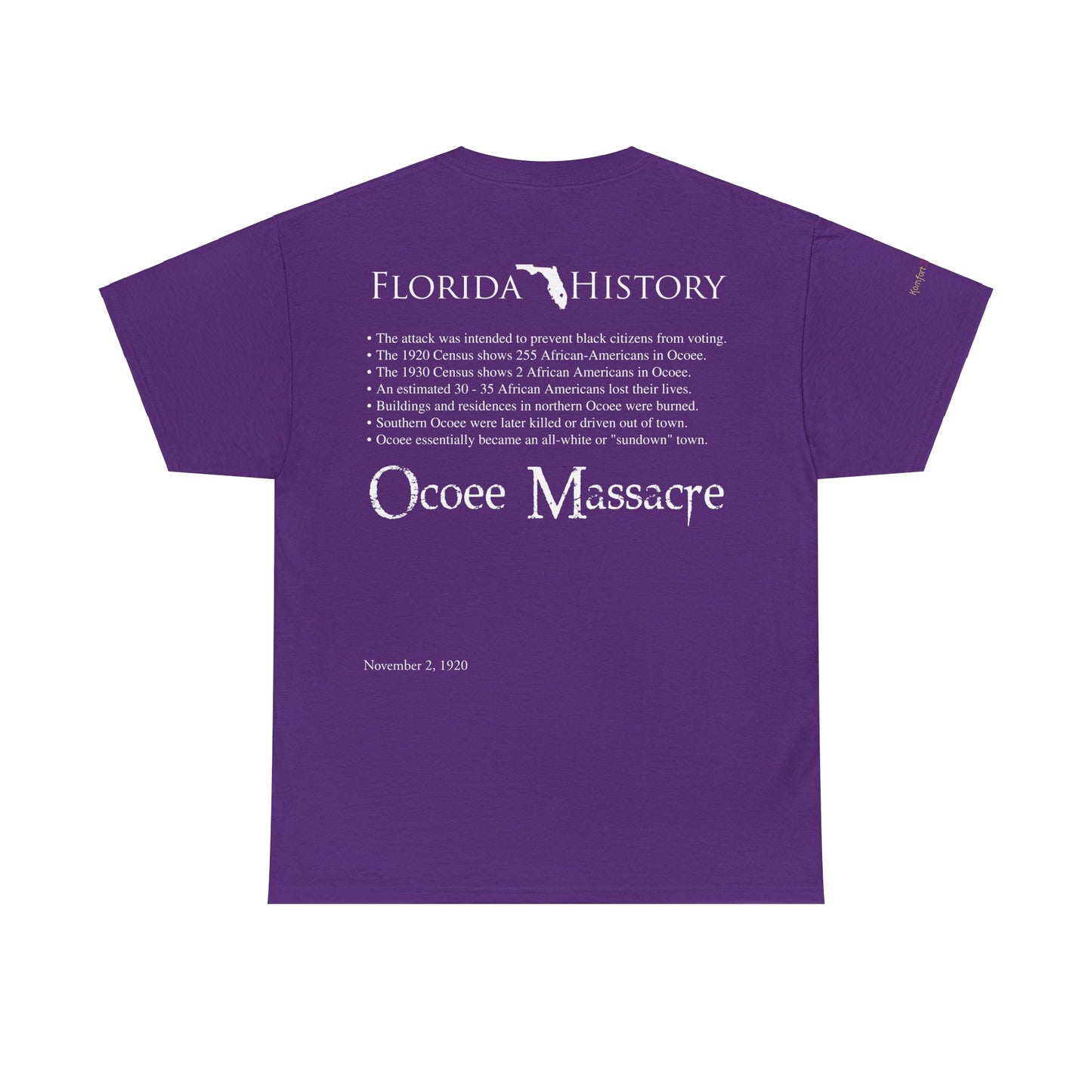 Men's or Women's Florida History - Ocoee Massacre T-Shirt