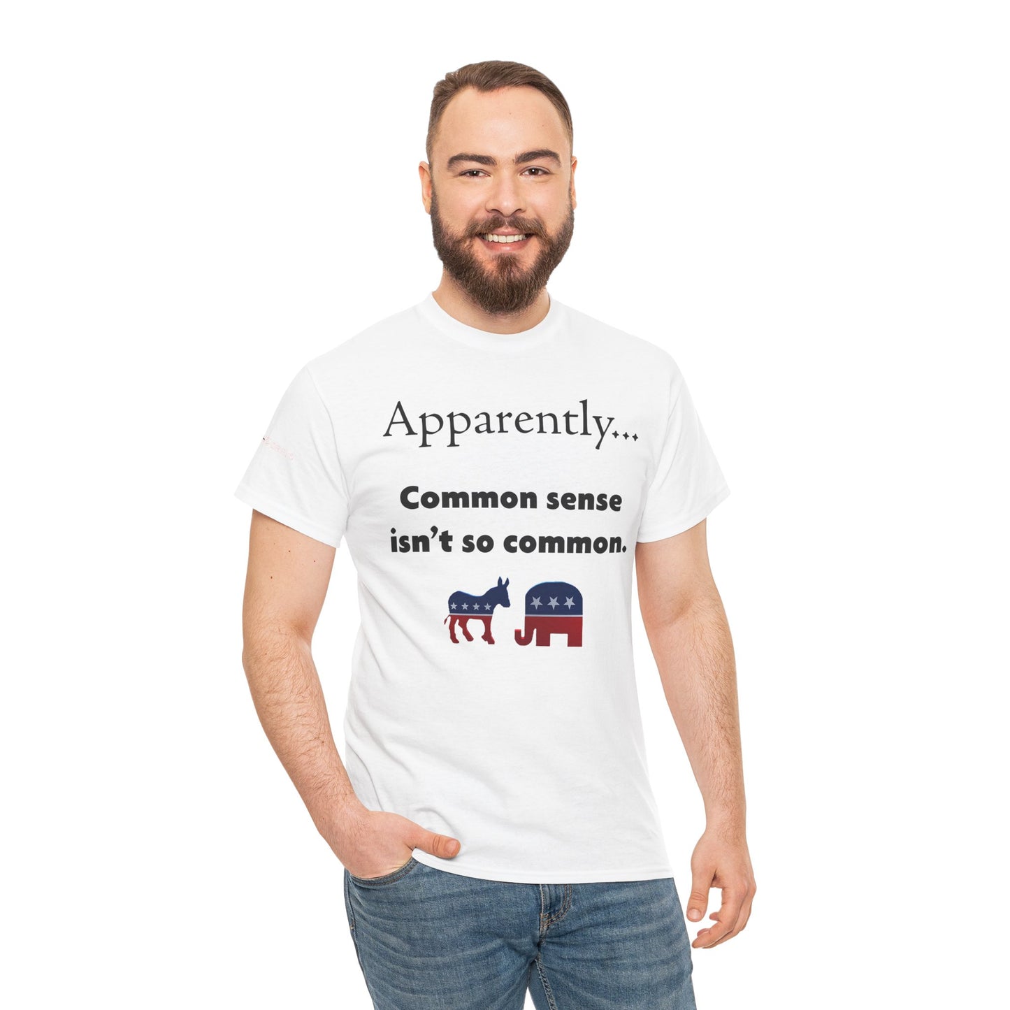 Men's or Women's Common Sense T-Shirt (Black Letters)