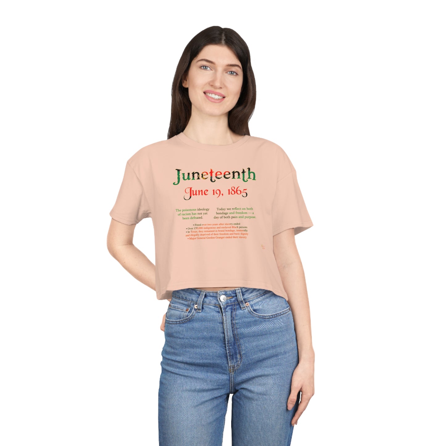 Juneteenth  Emancipation Women's Crop Tee