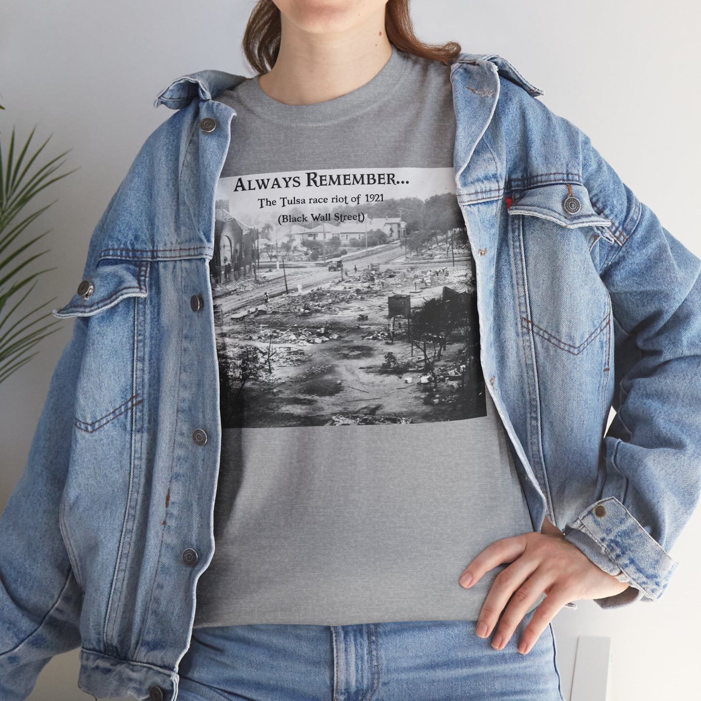 Men's or Women's Always Remember...Black Wall Street T-Shirt (Light)