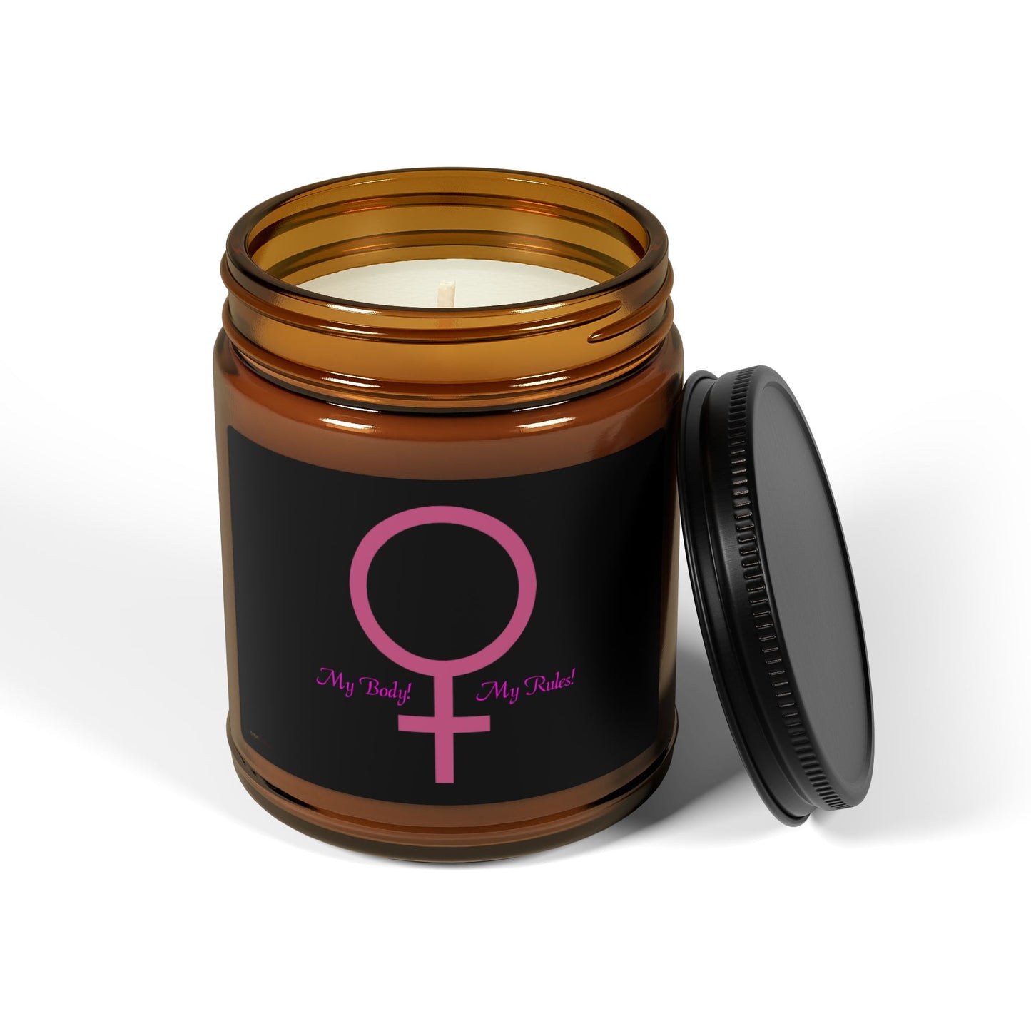 My Body My Rules Scented Soy Candle (Multi-Size, Amber Jar)