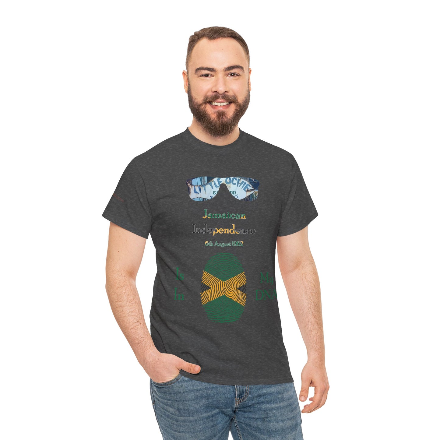 Men's or Women's Jamaican Independence Fingerprint T-Shirt