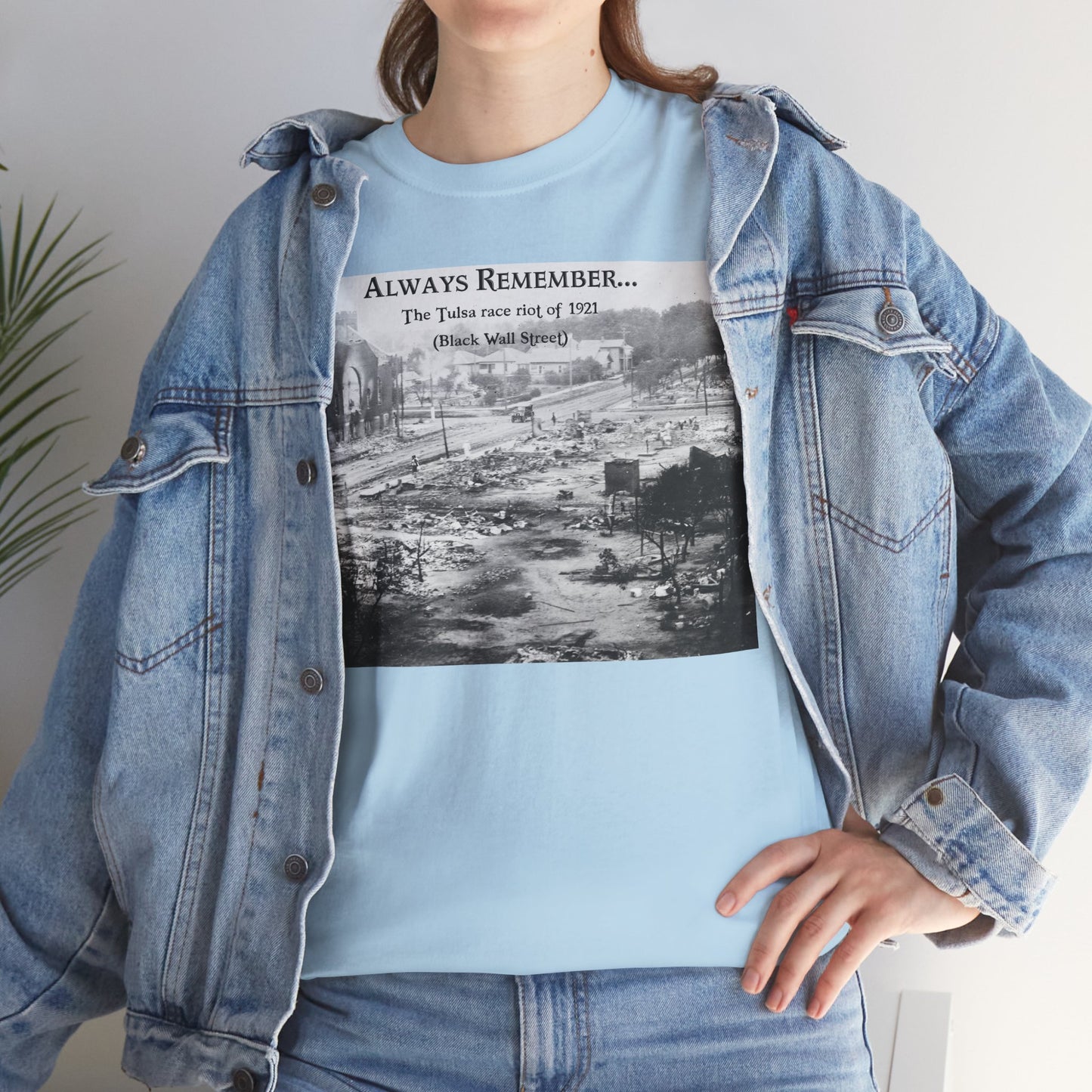 Men's or Women's Always Remember...Black Wall Street T-Shirt (Light)