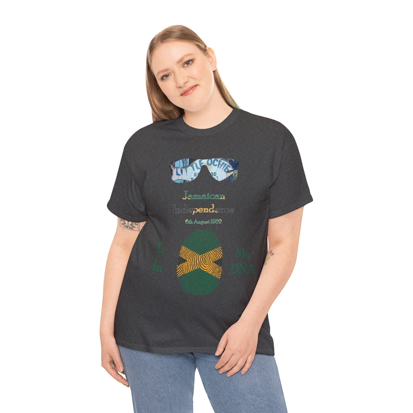 Men's or Women's Jamaican Independence Fingerprint T-Shirt