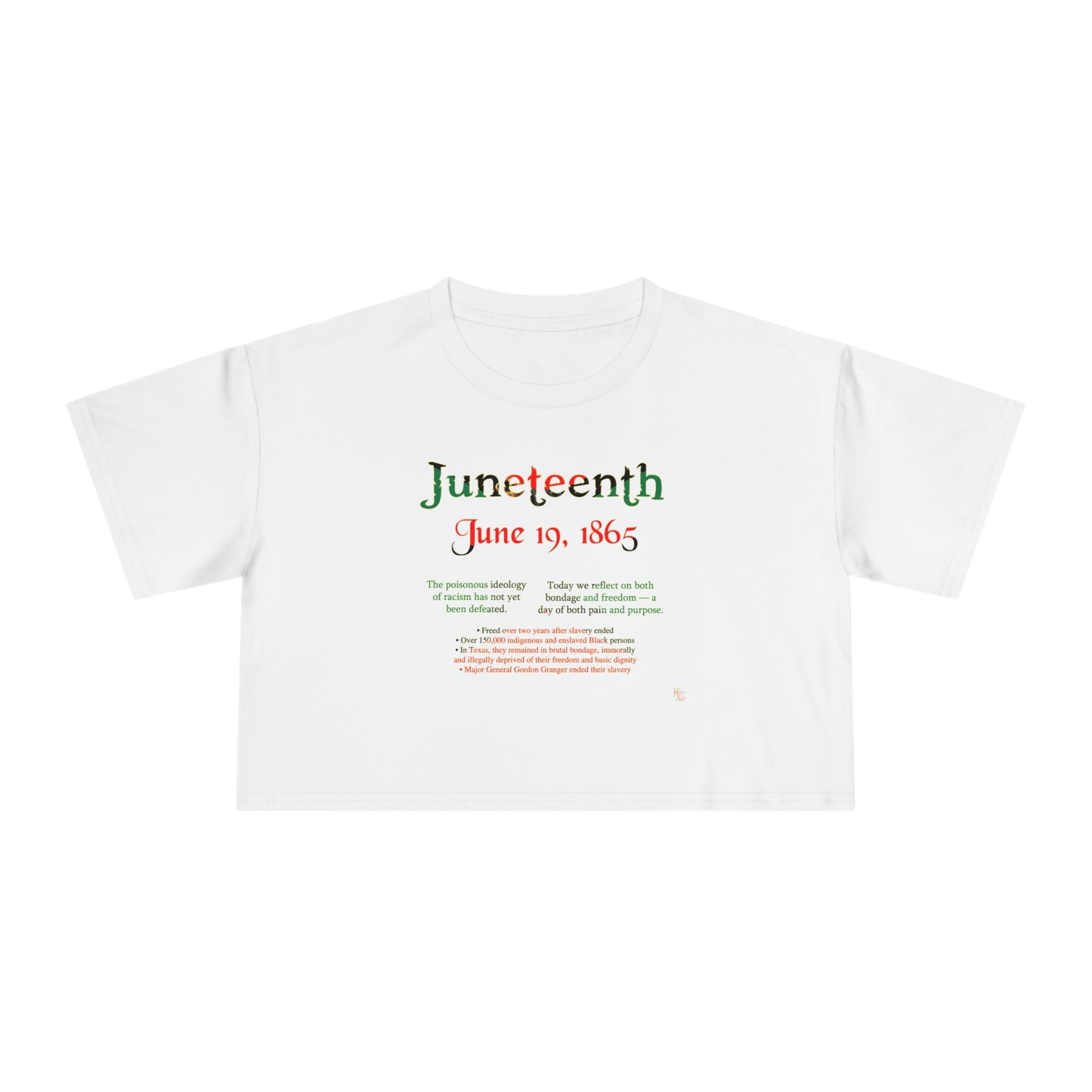 Juneteenth  Emancipation Women's Crop Tee