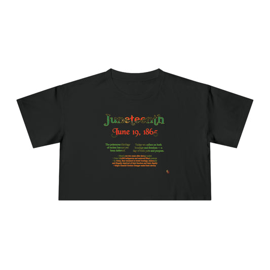 Juneteenth  Emancipation Women's Crop Tee