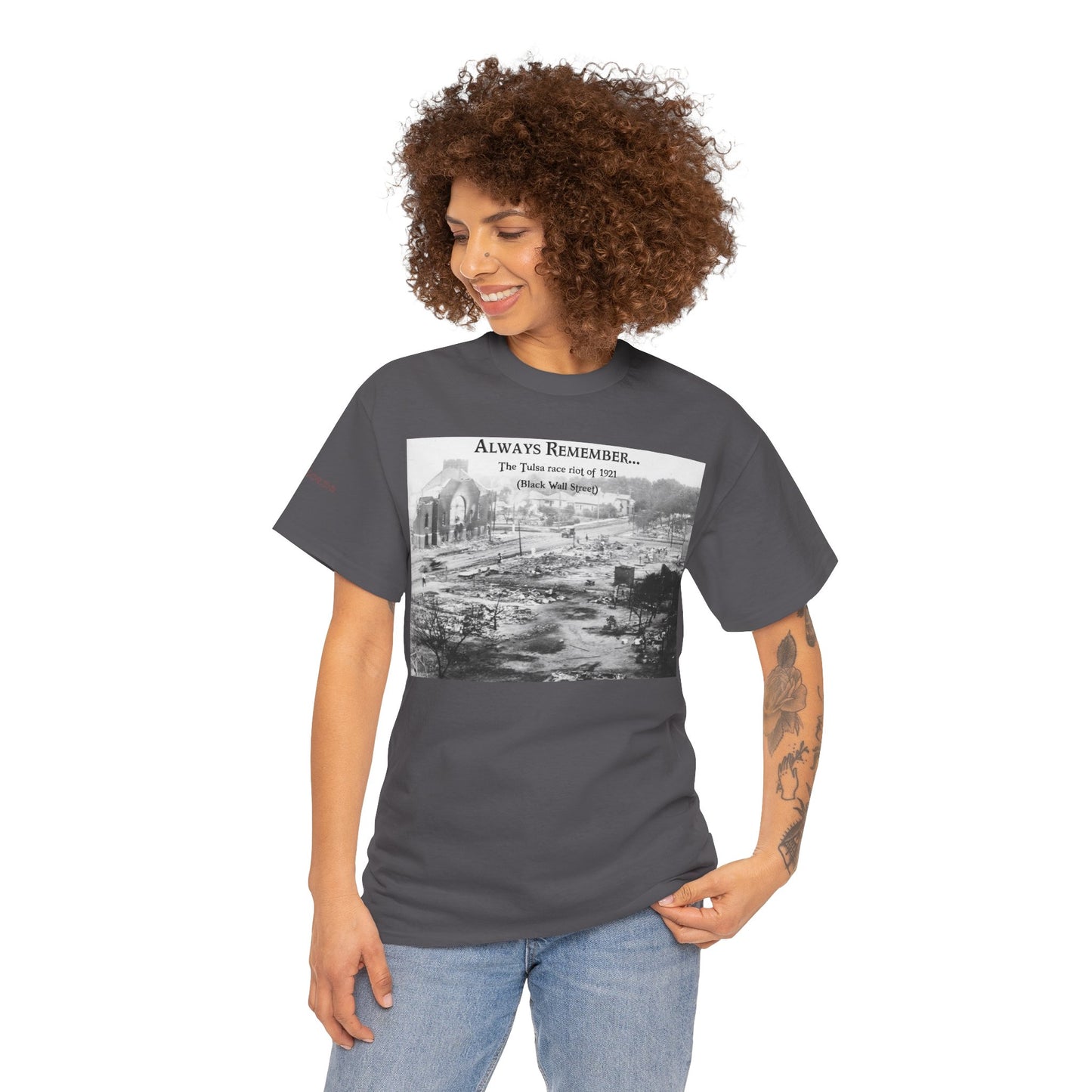 Men's or Women's Always Remember...Black Wall Street T-Shirt (Dark)