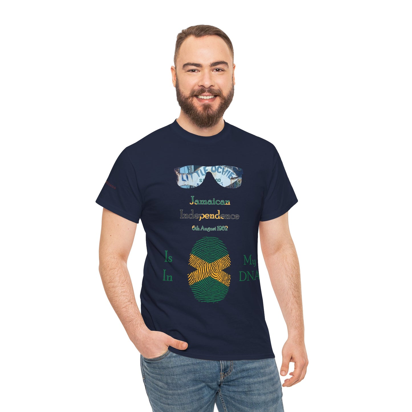 Men's or Women's Jamaican Independence Fingerprint T-Shirt