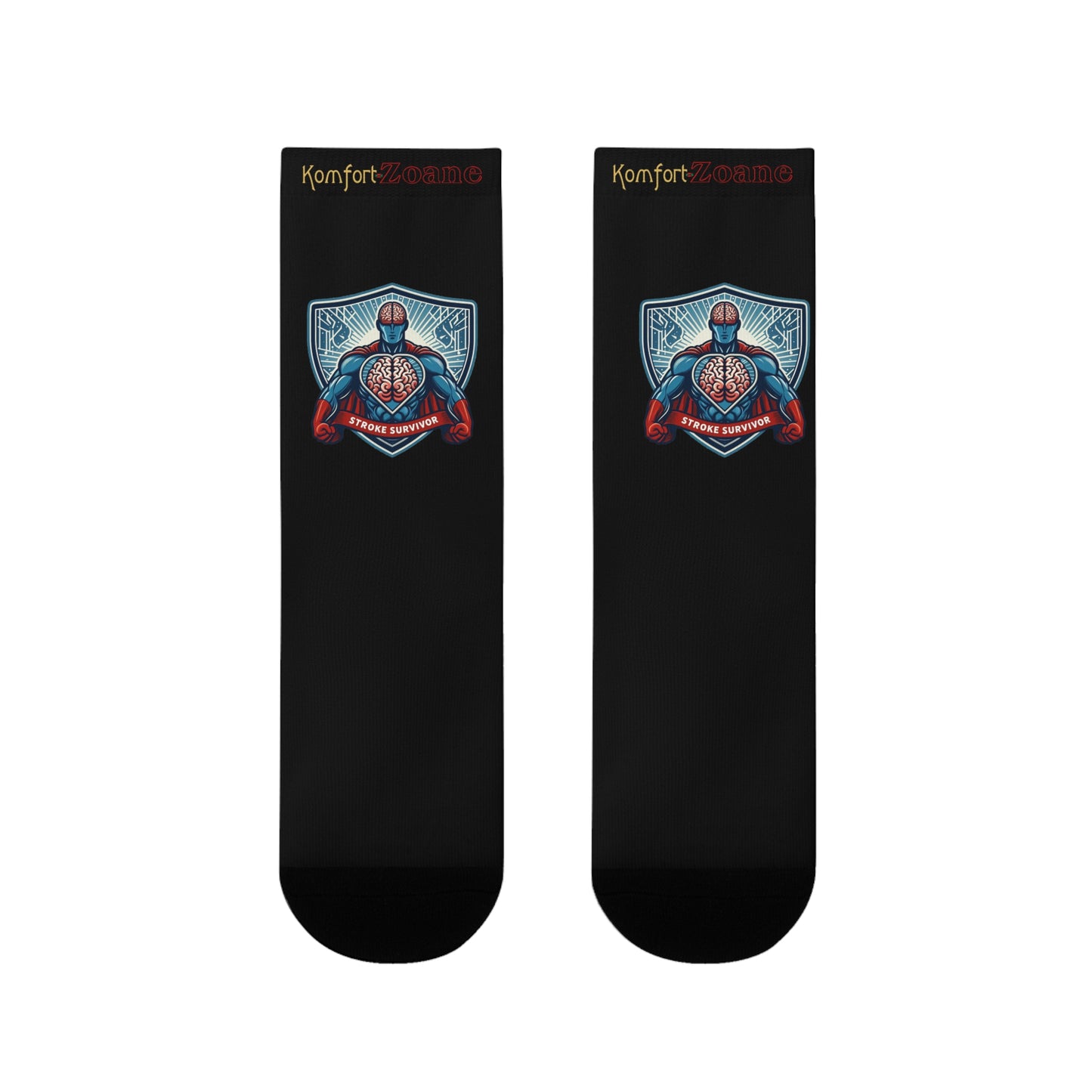 Men's or Women's Stroke Survivor Sublimation Crew Socks (EU)