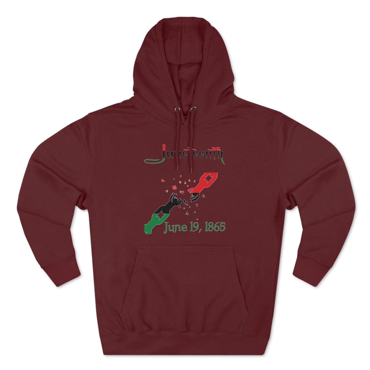 Juneteenth Broken Chains Pullover Hoodie