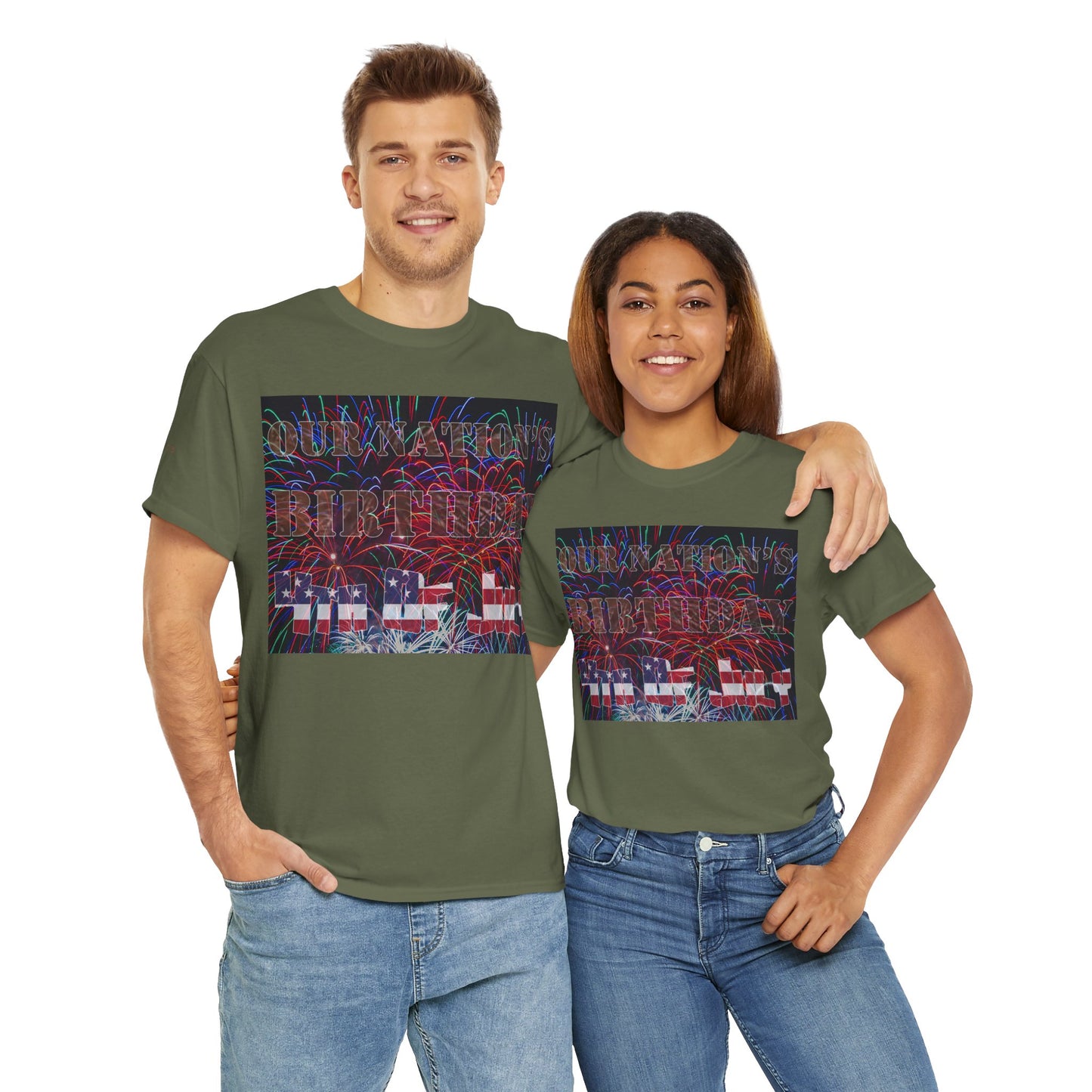 Men's or Women's Our Nation's Birthday American Independence T-Shirt