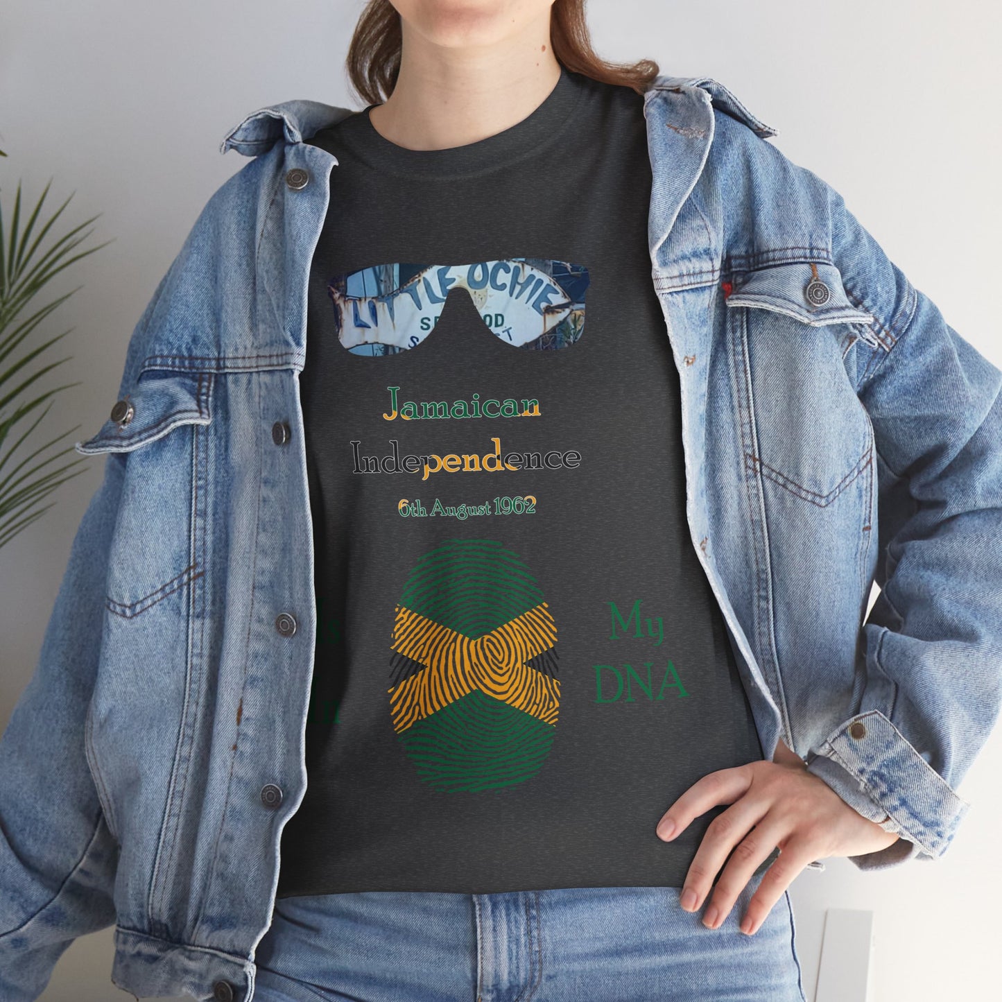 Men's or Women's Jamaican Independence Fingerprint T-Shirt