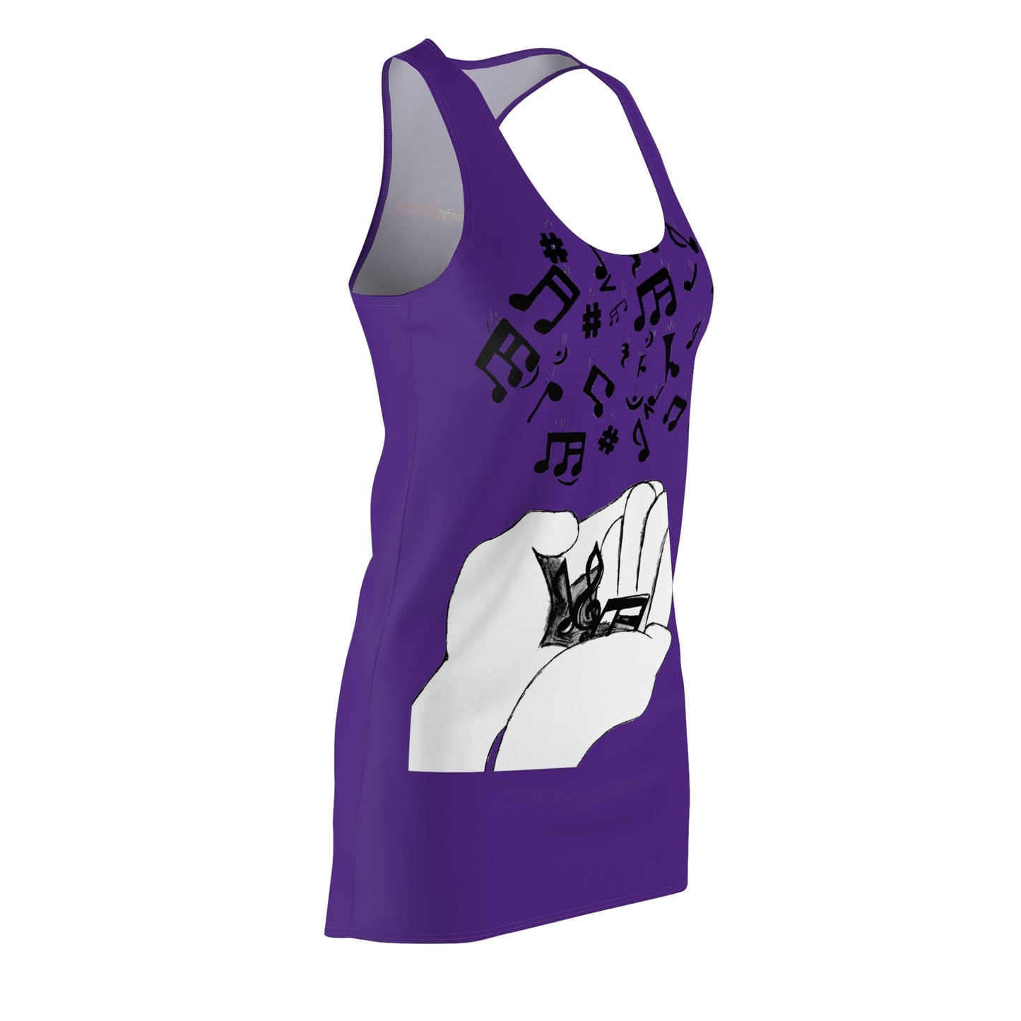 Purple I Am Music Racerback Dress